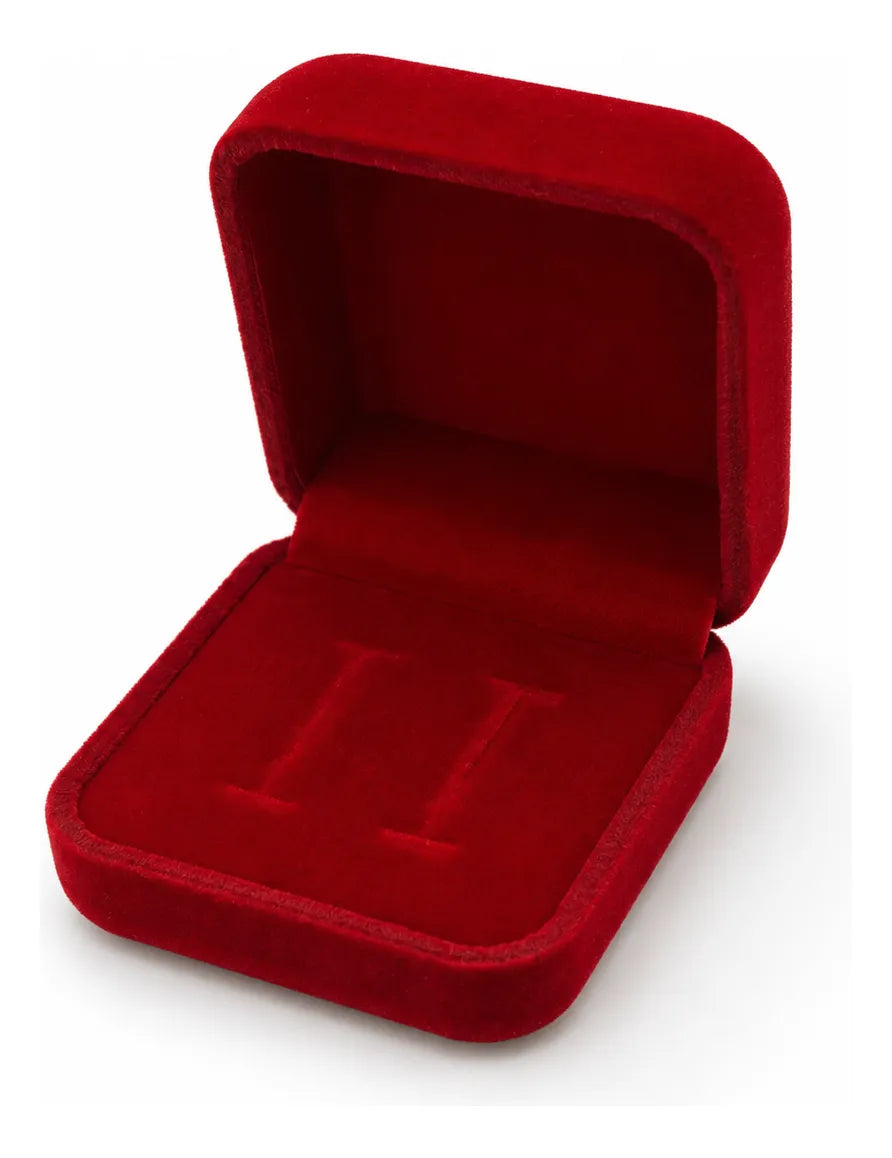 Square Red Velvet Ring Box